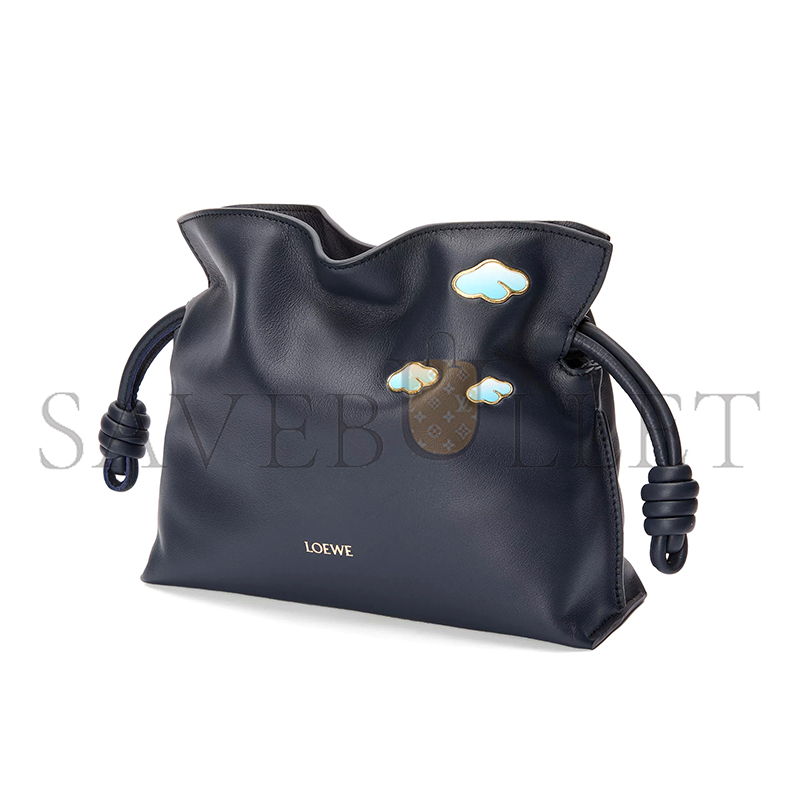 L0ew* FLAMENCO MINI CLOUDS CLUTCH BAG A411FC2XA2 (22.5*18*9cm)